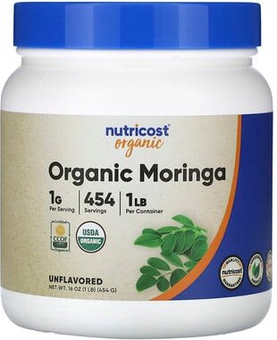 Nutricost, Bio-Moringa, geschmacksneutral, 454 g (16 oz.)