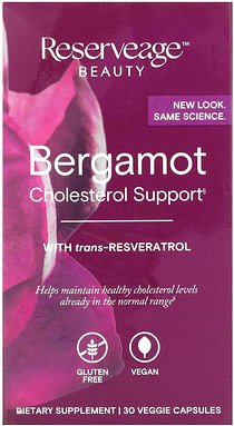 Reserveage Beauty, Bergamotte Cholesterol Support, 30 pflanzliche Kapseln