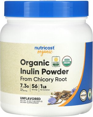 Nutricost, Bio-Inulinpulver, geschmacksneutral, 454 g (16 oz.)