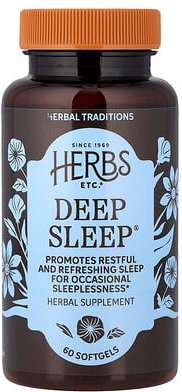 Herbs Etc., Deep Sleep®, 60 Weichkapseln (400 mg pro Weichkapsel)