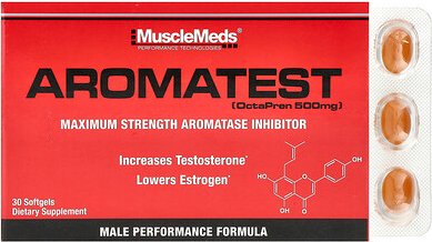MuscleMeds, Aromatest, Aromatasehemmer, 500 mg, 30 Weichkapseln