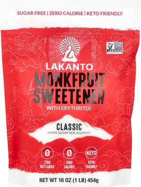 Lakanto, Monkfruit Sweetener with Erythritol, Mönchsfrucht-Süßstoff mit Erythrit, Classic, 454 g (16 oz.)