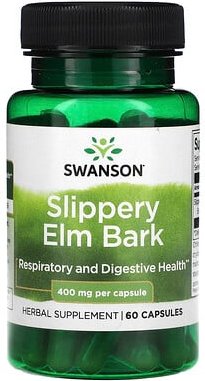 Swanson, Slippery Elm Bark, 400 mg, 60 Kapseln