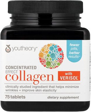 Youtheory, Concentrated Effekt Collagen mit Verisol®, konzentriertes Wirkungskollagen mit Verisol®, 75 Tabletten