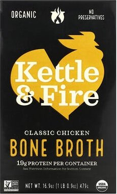 Kettle & Fire, Bone Broth, Classic Chicken, Knochenbrühe, 479 g (16,9 oz.)
