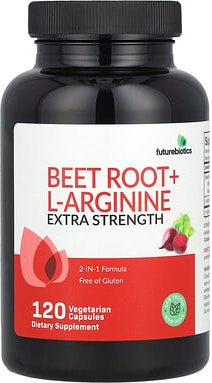 Futurebiotics, Beet Root + L-Arginine, Rote-Bete-Wurzel + L-Arginin, 120 pflanzliche Kapseln