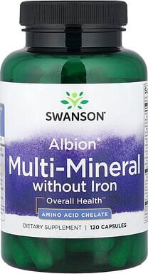 Swanson, Albion® Multi-Mineral ohne Eisen, 120 Kapseln