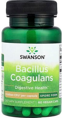 Swanson, Bacillus coagulans, 6 Milliarden KBE, 60 vegane Kapseln