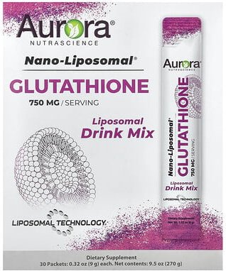 Aurora Nutrascience, Nano-Liposomal®, Glutathione, Glutathion, liposomale Trinkmischung, 30 Päckchen, je 9 g (0,32 oz.)