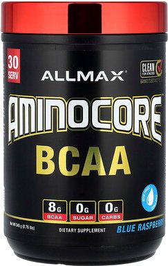 ALLMAX, AMINOCORE BCAA, Blaue Himbeere, 315 g (0,69 lbs.)