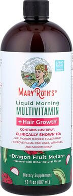MaryRuth's, Liquid Morning Multivitamin + Hair Growth, Liquid Morning Multivitamin + Haarwachstum, Drachenfrucht-Melone,...