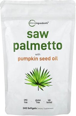 Micro Ingredients, Sägepalmenbeere mit Kürbiskernöl, 240 Weichkapseln