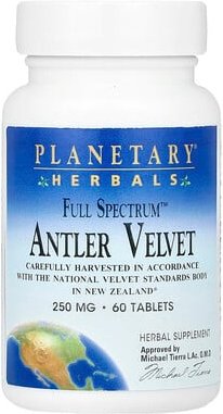 Planetary Herbals, Full Spectrum™ Antler Velvet, Geweih-Samt, 60 Tabletten (250 mg pro Tablette)
