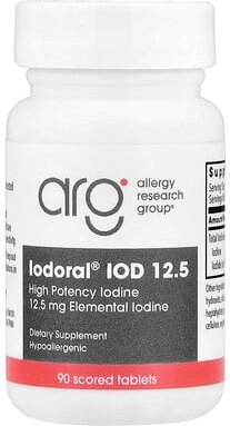 Optimox, Iodoral® IOD 12.5, High Potency Iodine, Jod mit hoher Wirksamkeit, 90 Tabletten mit Bruchkerbe
