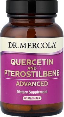 Dr. Mercola, Quercetin and Pterostilbene Advanced, Quercetin und Pterostilben, stark, 60 Kapseln