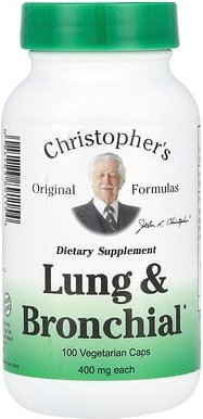 Christopher's Original Formulas, Lung & Bronchial, Lunge und Bronchien, 100 pflanzliche Kapseln