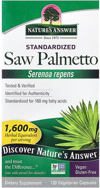 Nature's Answer, Saw Palmetto, Sägepalmenbeere, standardisiert, 120 pflanzliche Kapseln