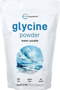 Micro Ingredients, Glycine Powder, Glycinpulver, 1 kg (2,2 lbs.)