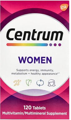 Centrum, Multivitamin für Frauen, 120 Tabletten