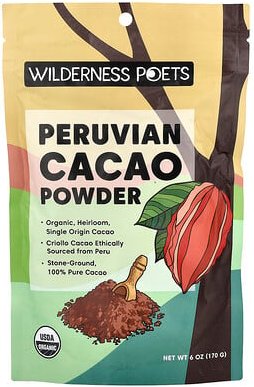 Wilderness Poets, Peruvian Cacao Powder, peruanisches Kakaopulver, 170 g (6 oz.)