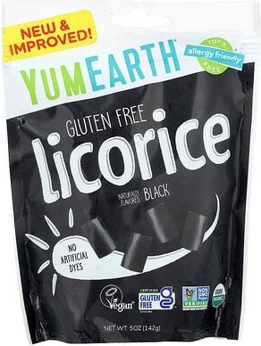 YumEarth, Gluten Free Licorice, glutenfreies Lakritz, schwarz, 142 g (5 oz.)