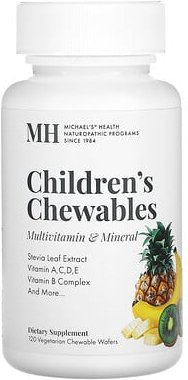 Michael's Health, Kinderkautabletten, Multivitamin und Mineralien, 120 vegetarische Kauwaffeln