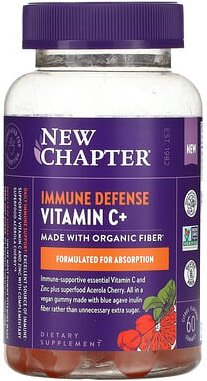 Thumbnail - New Chapter, Immune Defense Vitamin C+, Zitrus, 60 Fruchtgummis