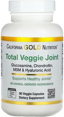 Thumbnail - California Gold Nutrition, Total Veggie Joint Support Formula with Glucosamine, Chondroitin, MSM, and Hyaluronic Acid, v...