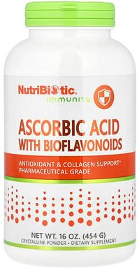 Thumbnail - NutriBiotic, Immunity, Ascorbic Acid with Bioflavonoids, Ascorbinsäure mit Bioflavonoiden, kristallines Pulver, 454 g (1...