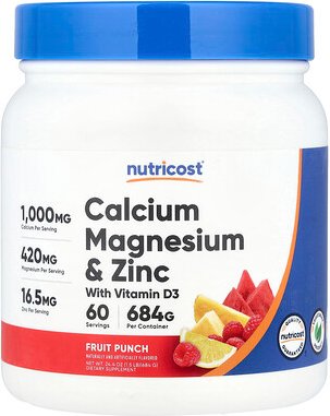 Nutricost, Calcium Magnesium & Zinc with Vitamin D3, Calcium, Magnesium und Zink mit Vitamin D3, 684 g (24,4 oz.)