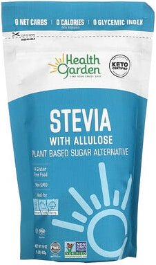 Health Garden, Stevia mit Allulose, 453 g (1 lb.)