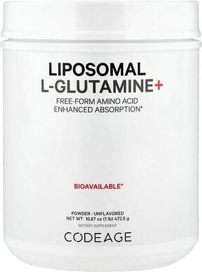 Thumbnail - Codeage, Liposomal L-Glutamine+ Powder, liposomales L-Glutamin+-Pulver, geschmacksneutral, 472,5 g (16,67 oz.)