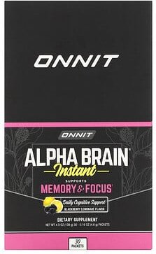 Onnit, AlphaBRAIN Instant, Memory & Focus, Brombeere-Limonade-Geschmack, 30 Päckchen, je 3,9 g (0,14 oz.)