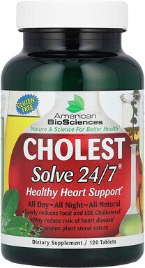 American Biosciences, CHOLESTSolve 24/7®, 120 Tablets