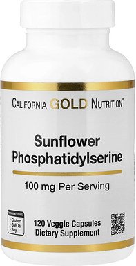 California Gold Nutrition, Sunflower Phosphatidylserine, Sonnenblumen-Phosphatidylserin, 100 mg, 120 vegetarische Kapsel...