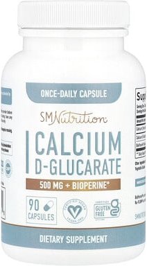 Thumbnail - SMNutrition, Calcium D-Glucarate + BioPerine®, Calcium-D-Glucarat + BioPerine®, 90 Kapseln