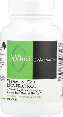 Thumbnail - DaVinci Laboratories, Vitamin K2 + Resveratrol, 60 Kapseln