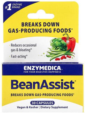 Enzymedica, BeanAssist®, Unterstützung bei Blähungen, 30 Kapseln
