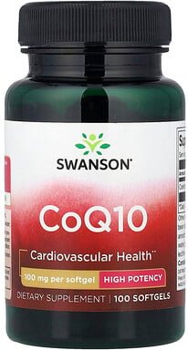 Thumbnail - Swanson, CoQ10, High Potency, Ergänzungsmittel mit CoQ10, hochdosiert, 100 mg, 100 Weichkapseln