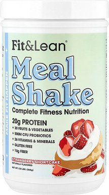 Fit & Lean, Meal Shake, Complete Fitness Nutrition, Erdbeer-Shortcake, 365 g (0,8 lbs.)
