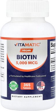 Vitamatic, Biotin, 5.000 mcg, 365 Tabletten