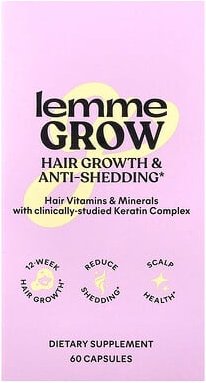 Lemme, Grow, Hair Growth & Anti-Shedding, Haarwachstum und Anti-Haarausfall, 60 Kapseln