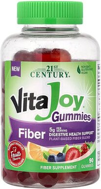 Thumbnail - 21st Century, VitaJoy® Gummies, Fruchtgummis, Ballaststoffe, Früchte, 90 Fruchtgummis