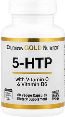 California Gold Nutrition, 5-HTP with Vitamin B6 & Vitamin C, 5-HTP mit Vitamin B6 und Vitamin C, 60 pflanzliche Kapseln