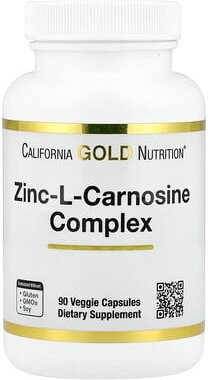 Thumbnail - California Gold Nutrition, Zinc-L-Carnosine Complex, Zink-L-Carnosin-Komplex, 90 pflanzliche Kapseln