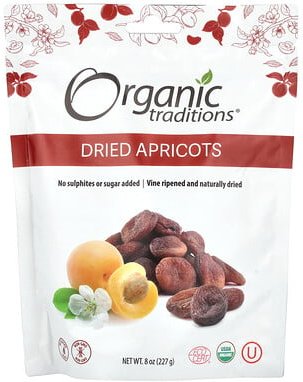 Organic Traditions, Getrocknete Aprikosen, 227 g (8 oz.)