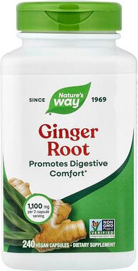 Nature's Way, Ginger Root, Ingwer-Wurzel, 240 vegane Kapseln (0,55 mg pro Kapsel)