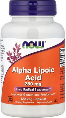 NOW Foods, Alpha Lipoic Acid, Alpha-Liponsäure, 250 mg, 120 vegetarische Kapseln