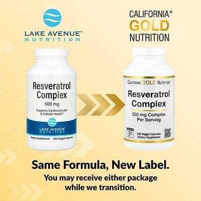 Thumbnail - California Gold Nutrition, Resveratrol Complex with Grape Seed Extract, Red Wine Extract, and trans-Resveratrol, Resvera...