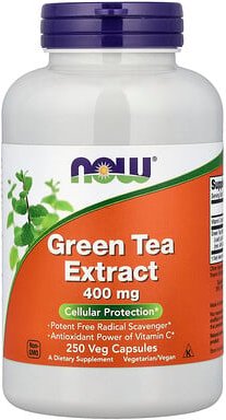 NOW Foods, Green Tea Extract, Grüner-Tee-Extrakt, 400 mg, 250 pflanzliche Kapseln